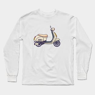 Vespa Scooter white matic Long Sleeve T-Shirt